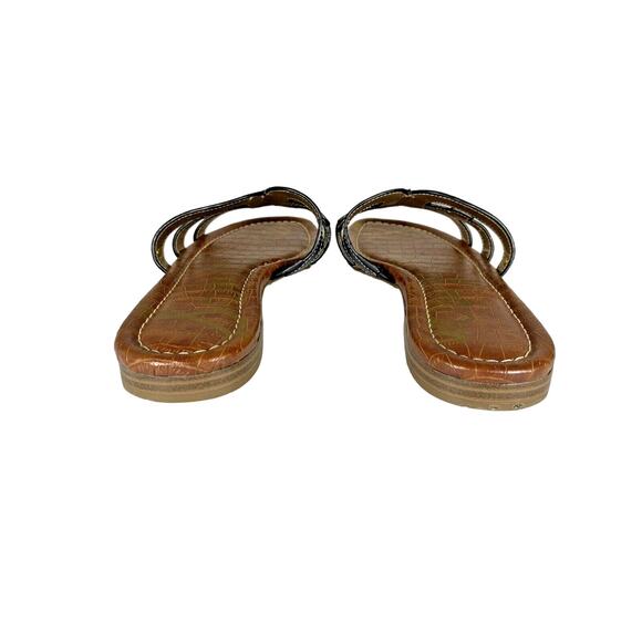 Sam Edelman Bay Sandals Black Leather Slides Womens Size 8M - Picture 3 of 8